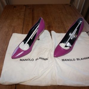 Manolo Blahnik Magenta Pumps size 6 1/2 US
